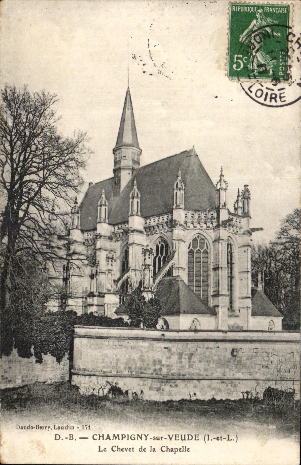 CPA Champigny sur Veude Le Chevet de la Chapelle