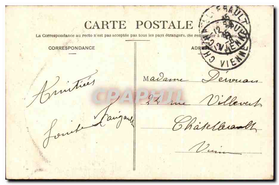 CPA Champigny sur Veude Le Chevet de la Chapelle — Back