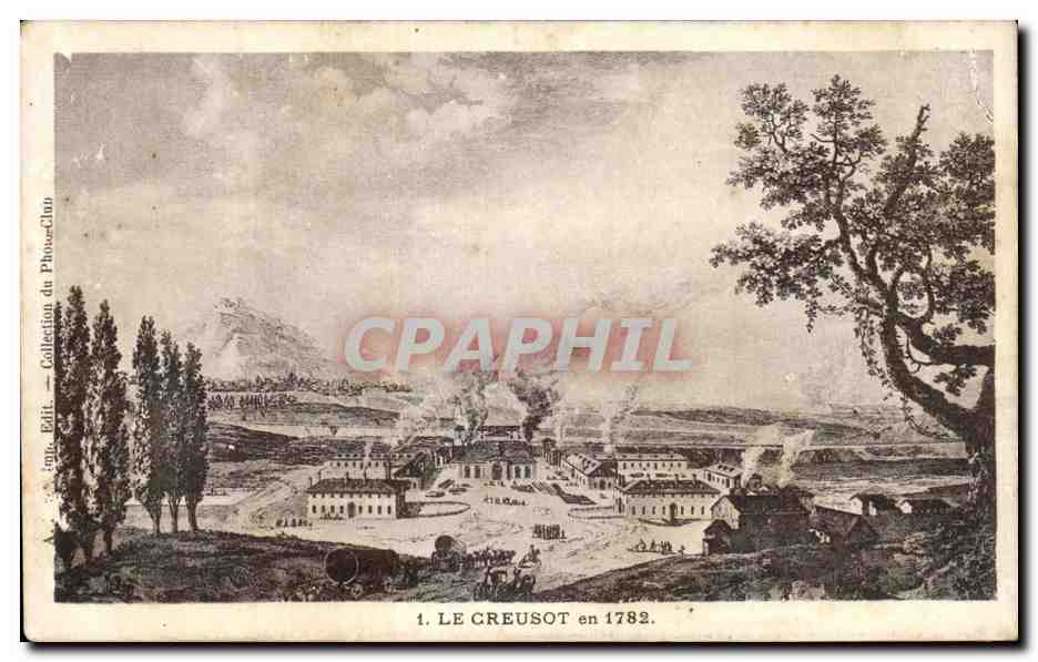 Le Creusot en 1782 — vue historique — Collection du Photo-Clou, n°1