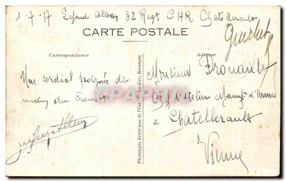 Le Creusot en 1782 — vue historique — Collection du Photo-Clou, n°1 — Rückseite