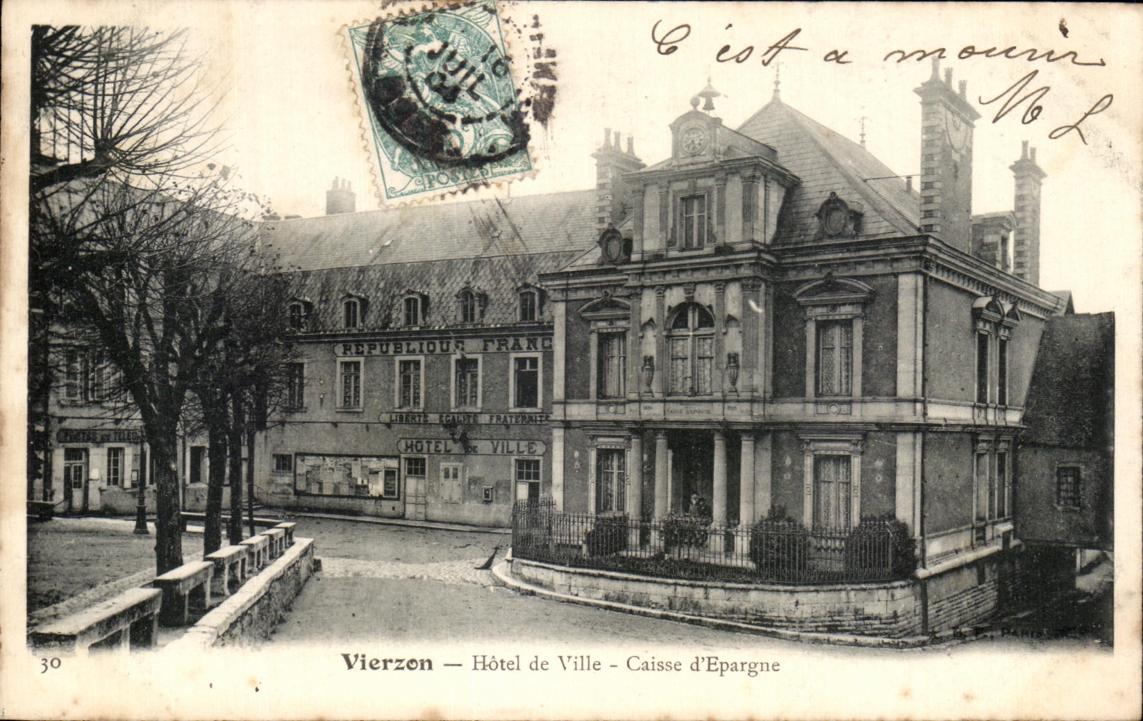 Vierzon — Hôtel de Ville - Caisse d'Épargne — éditeur inconnu, n° 30