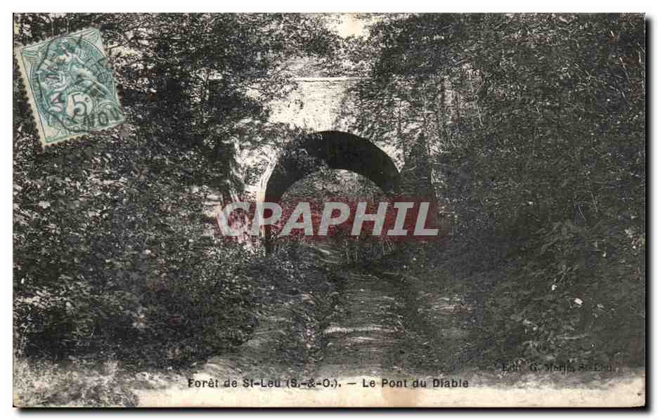 CPA Foret de St Leu Le Pont du Diable