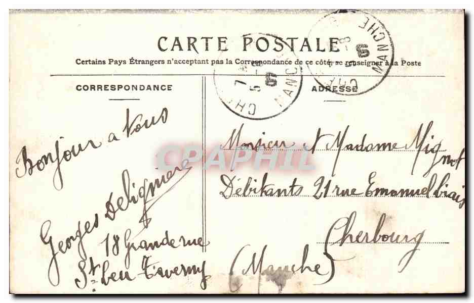 CPA Foret de St Leu Le Pont du Diable — Rückseite