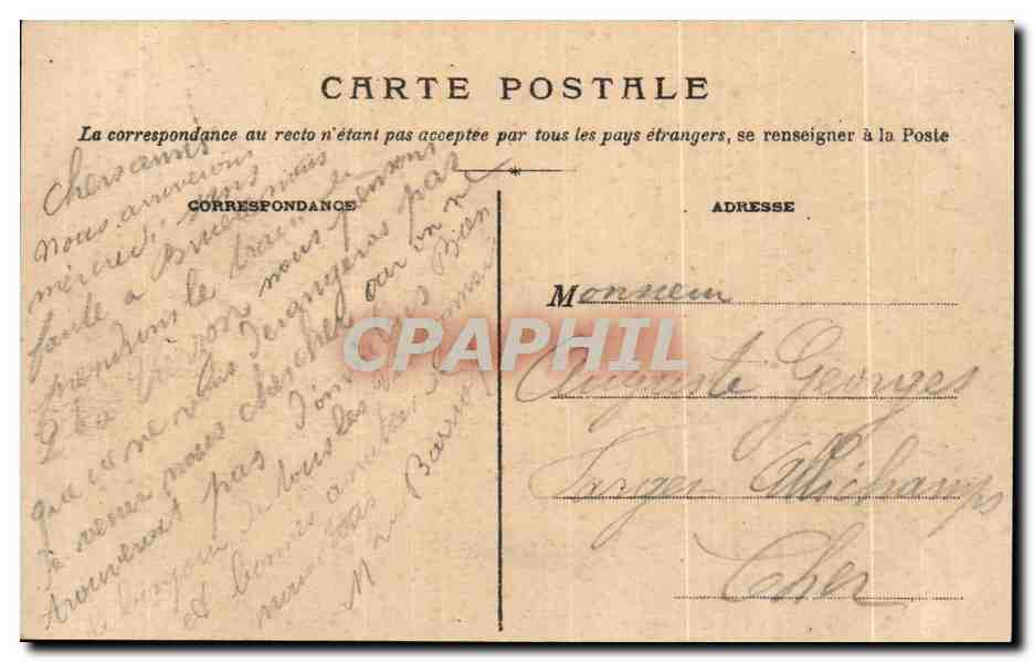 CPA Vierzon Vue generale Pont du Bassin — Rückseite