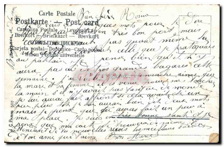 CPA Fantaisie Colombes Fleurs Trefles  — Rückseite