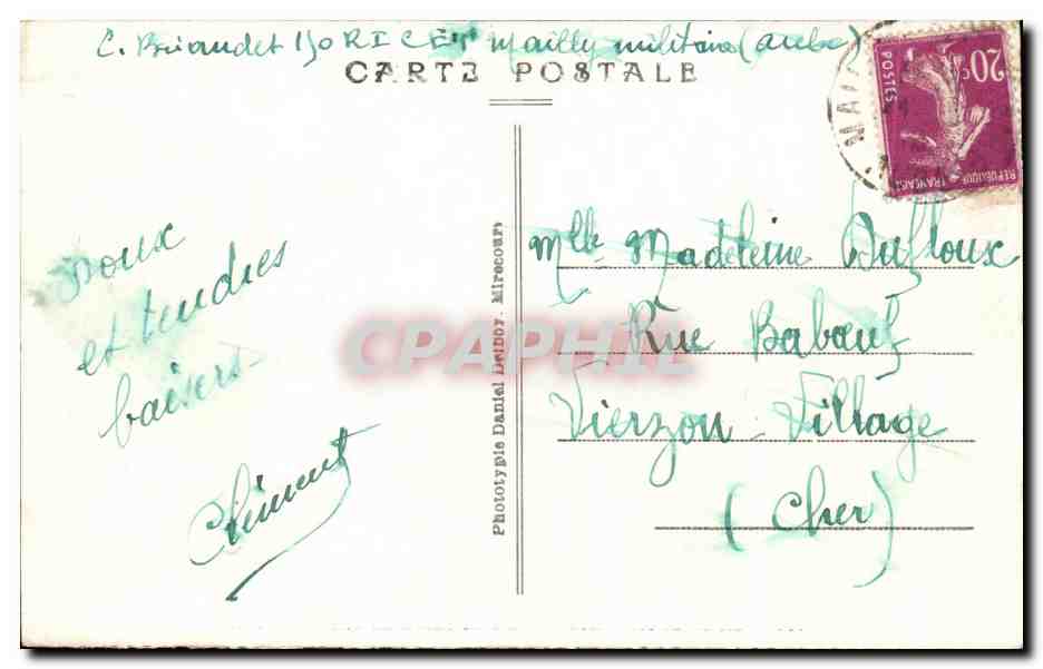 CPA Camp de Mailly Dans les Taillis du Camp Tank Militaria  — Rückseite