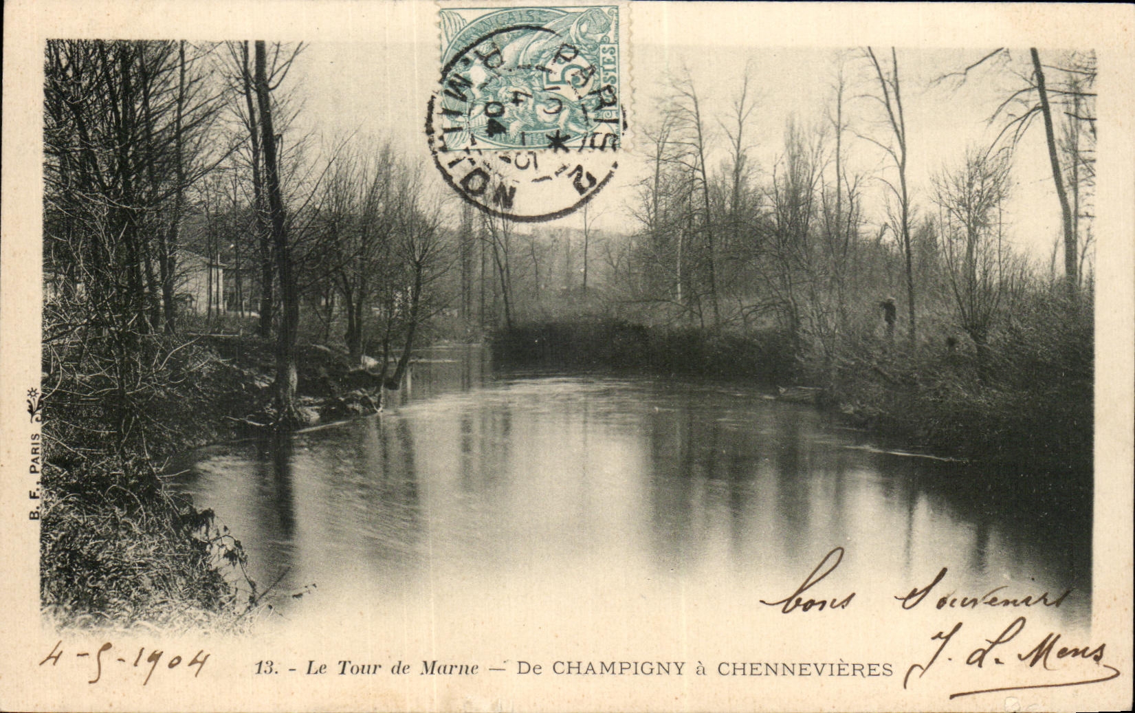 Le Tour de Marne — De Champigny à Chennevières — B.F. Paris, n°13