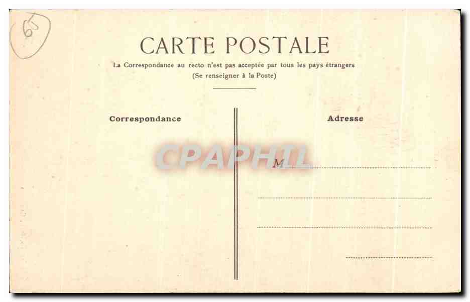 Cauterets — Chute supérieure du Pont d'Espagne — Baylac fils, édit. Cauterets — Verso