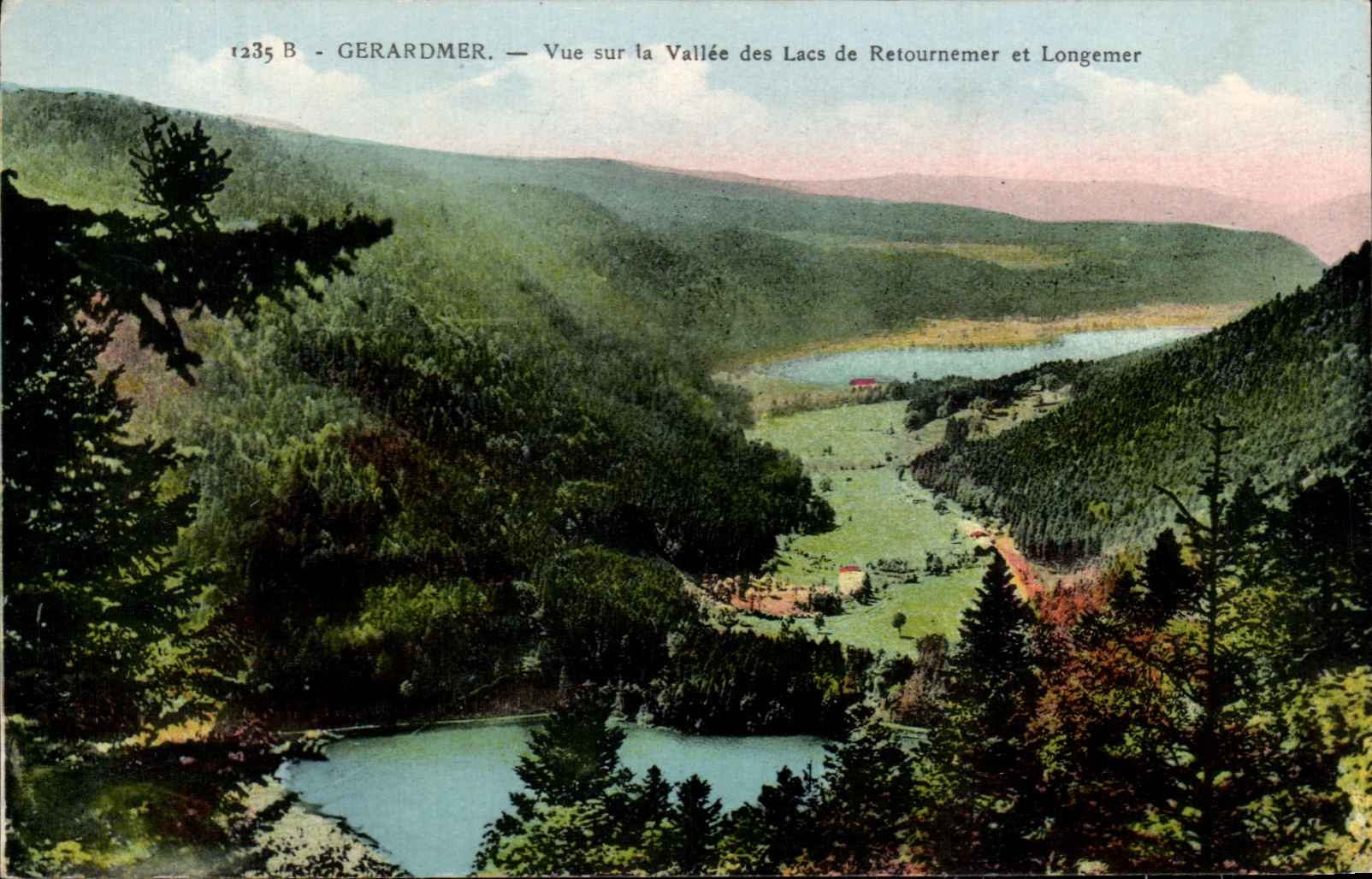 GERARDMER — Vue sur la Vallée des Lacs de Retournemer et Longemer — Cartes La Cligogne, Strasbourg