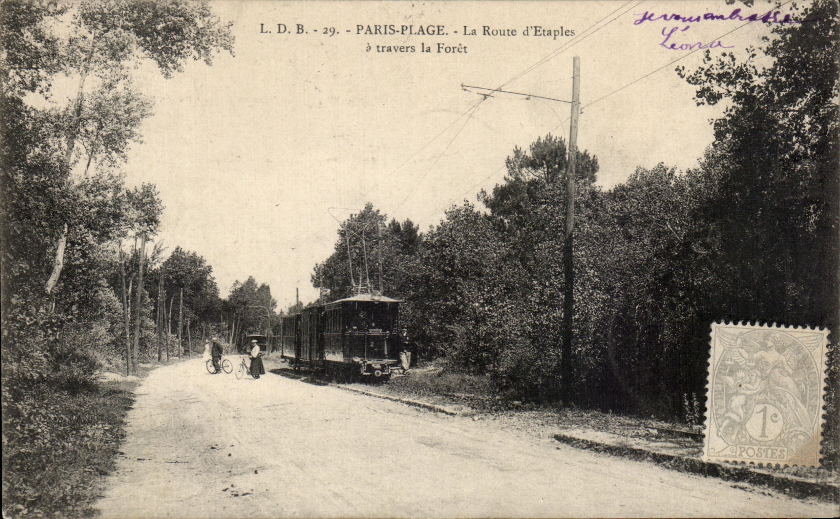 Paris-Plage - The Road to Étaples Through the Forest — L.D.B. n°29