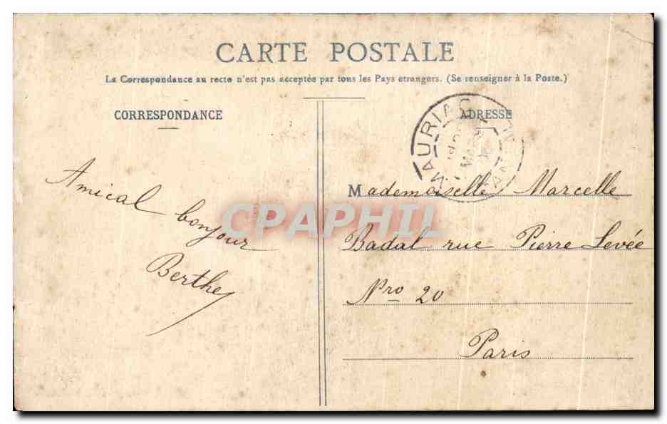 En Auvergne — Vieille Chaumière montagnarde — Collection Gély, Salers - 60 — Rückseite