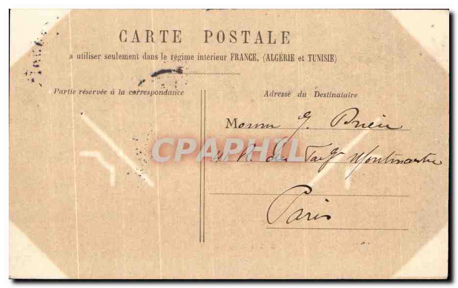 CPA Bordeaux Place de la Comedie et monument des Girondins — Verso