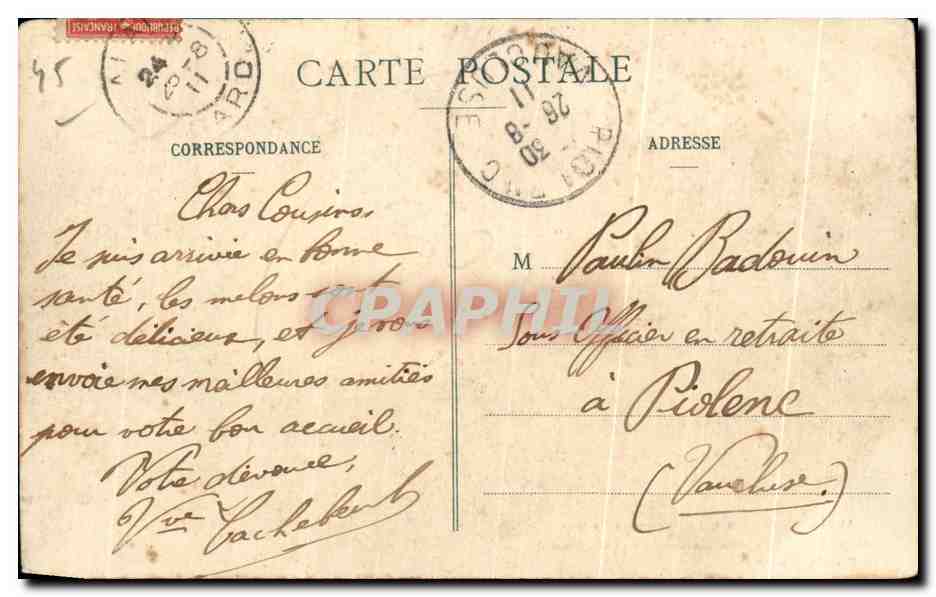 CPA Alais Le Bosquet le Monument Pasteur et le buste du poete Cevenol La Far eAlais  — Rückseite