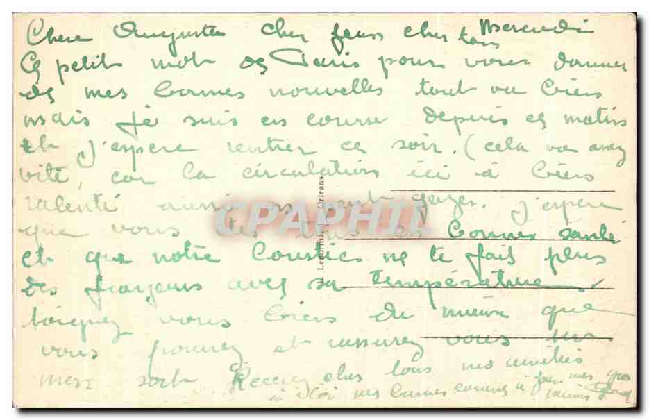 CPA Malesherbes Chateau de Rouville — Verso
