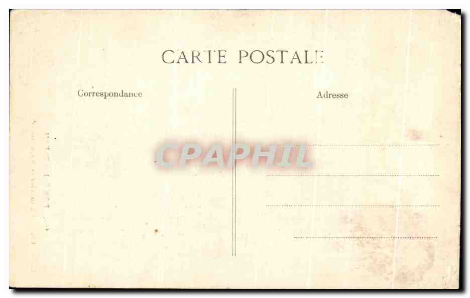 Tarjeta postal antigua Fontainebleau Habitación de Napoleón I — Reverso