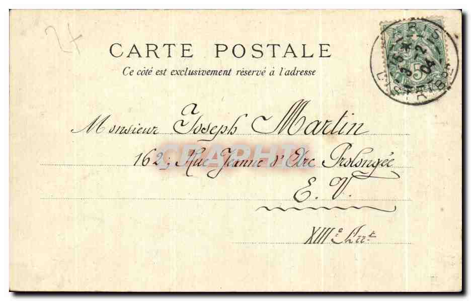 Fontainebleau — Galería Henri II — editor P. D. L. C. — Reverso