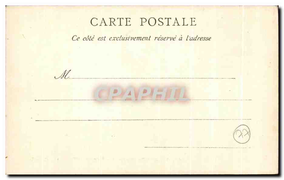 Palacio de Fontainebleau — Cour de la Fontaine — C. L. C. — n° 58 — Reverso