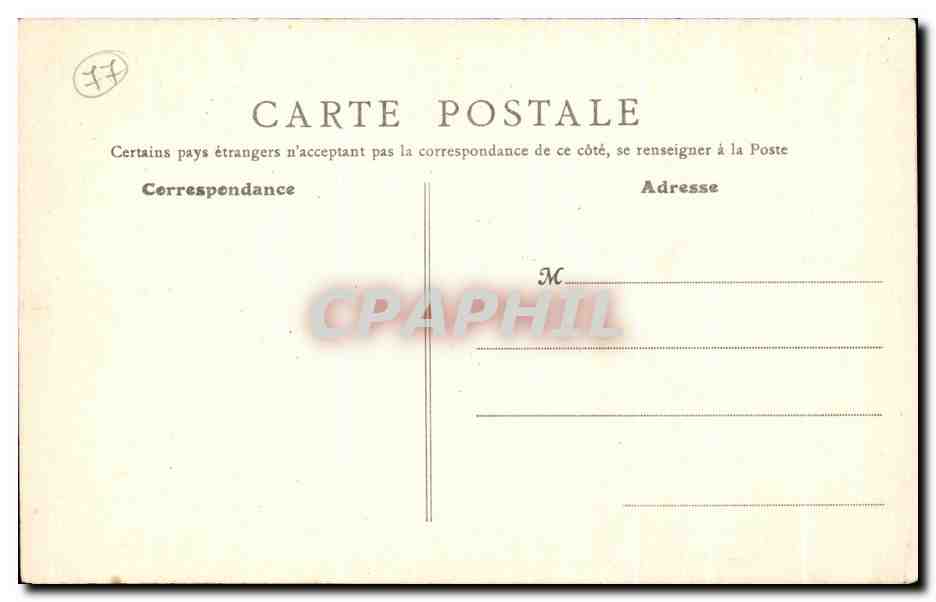 Fontainebleau (S.-et-M.) — Gabinete de Abdicación — B. F., París — Reverso