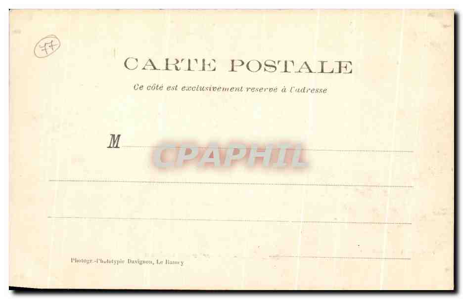 Fontainebleau — Uitzicht op het Kasteel — Fototipie Davignon, Le Raincy — Achterkant