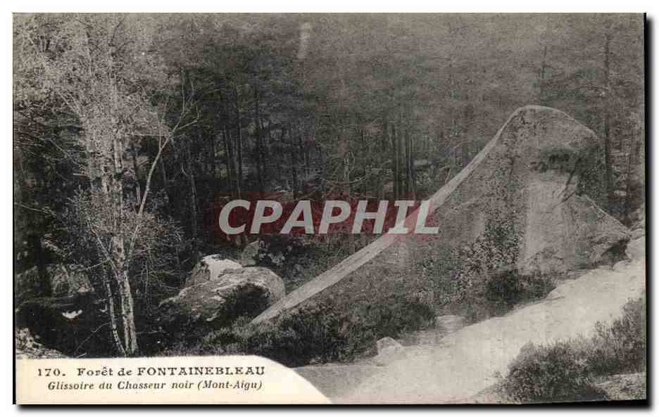 Forêt de FONTAINEBLEAU — Glissoire du Chasseur noir (Mont-Aigu) — n° 170