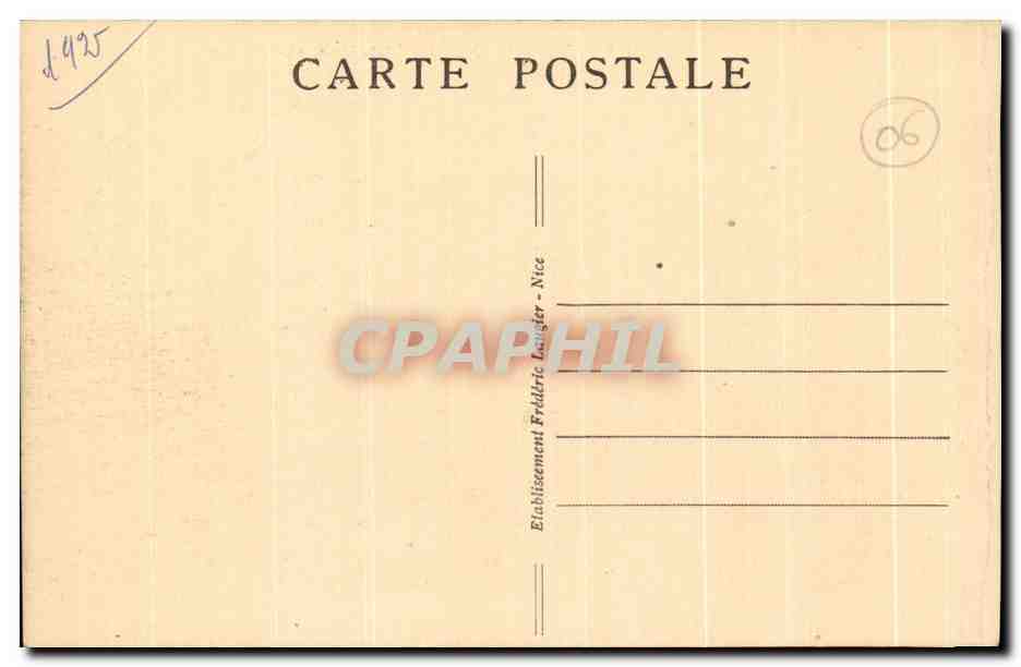 CPA Nice Le Quai des Etats Unis vue prise des Ponchettes — Rückseite