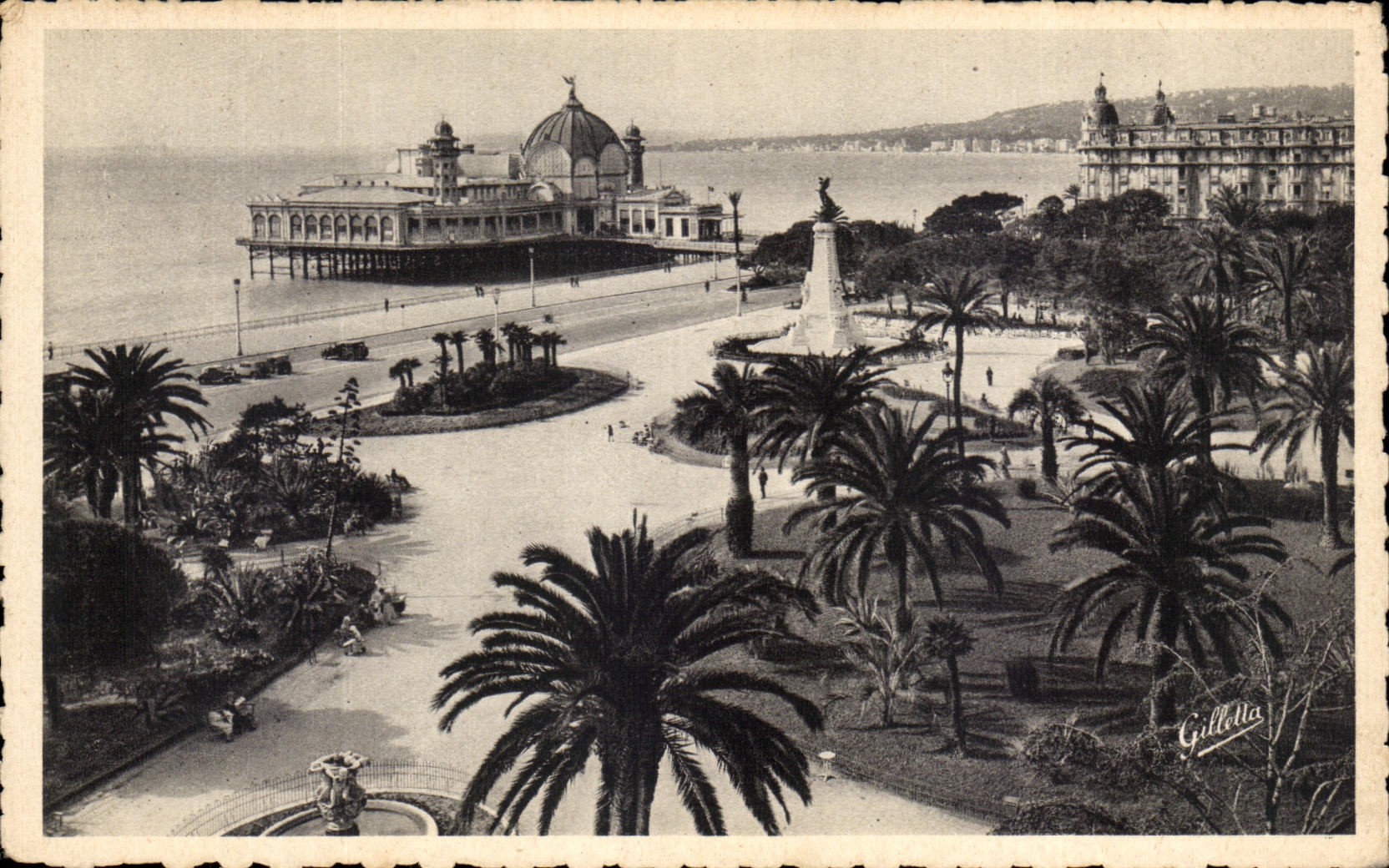 CPA Cote d Azur Artistique Nice Jetee Promenade et Jardins Albert 