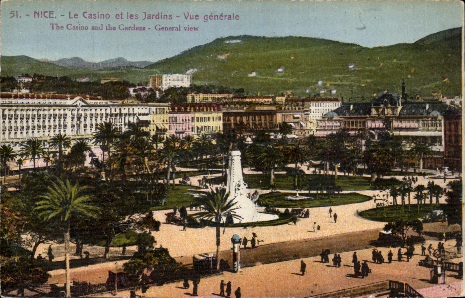 CPA Nice Le casino et les Jardins Vue generale The casino and the Gardens General