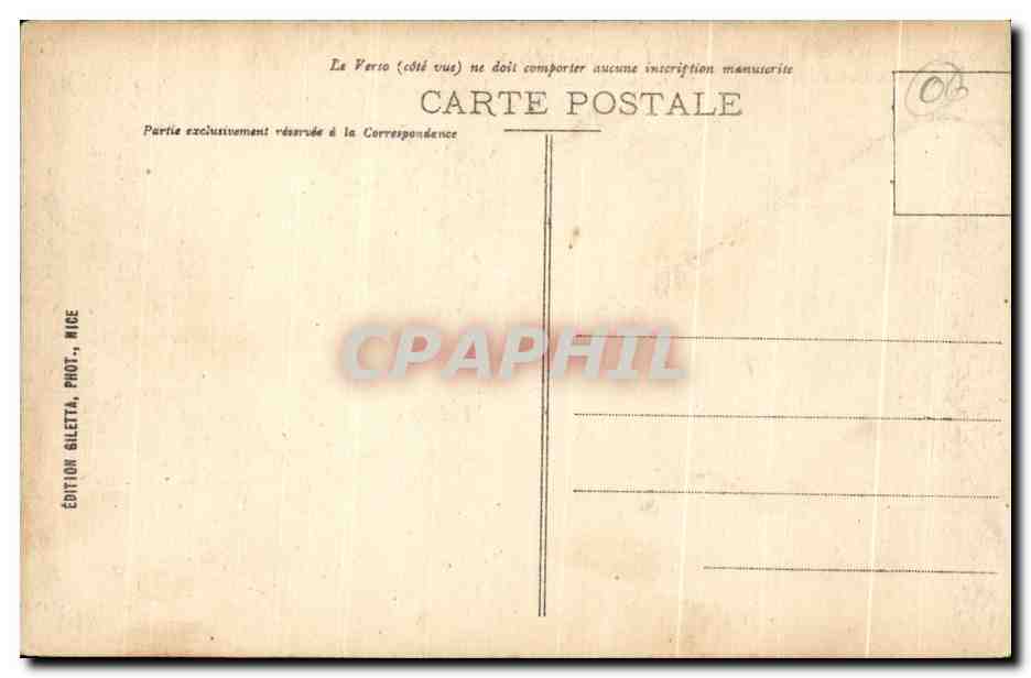 CPA Nice Le casino et les Jardins Vue generale The casino and the Gardens General — Verso