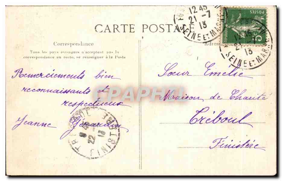 Palais de Fontainebleau — Salon des Aides de Camp — E. L. D. n° 565 — Verso