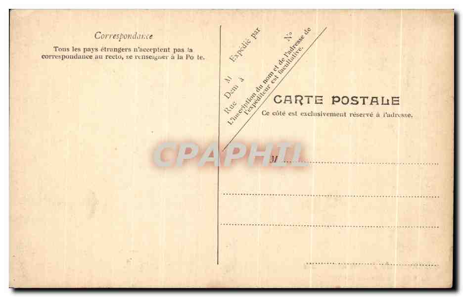 Castillo de Fontainebleau — Gabinete de la Abdicación — editor no identificado, n° de serie 3323 — Reverso