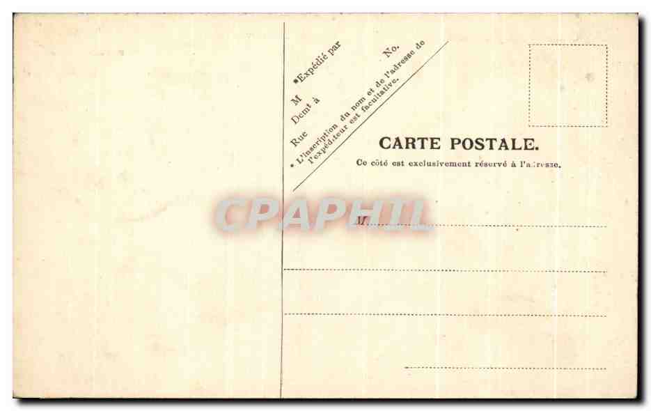 Castillo de Fontainebleau — Vista del Parterre — V.P. París, No. 8 — Reverso