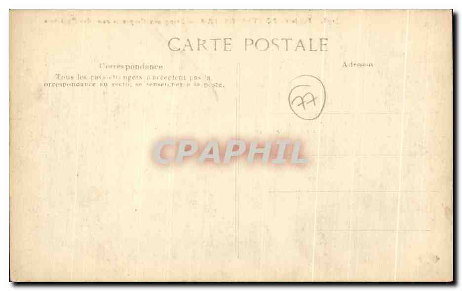 Schloss FONTAINEBLEAU — Teich der Karpfen und Fontänenhof — Verlag ELD, Nr. 178 — Rückseite