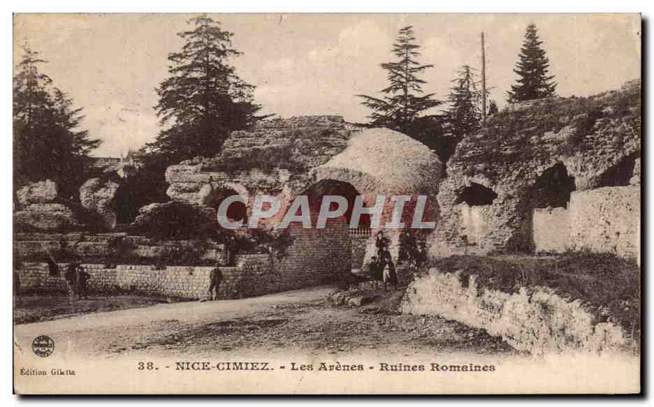 CPA Nice Cimiez Les Arenes Ruines Romaines Enfant