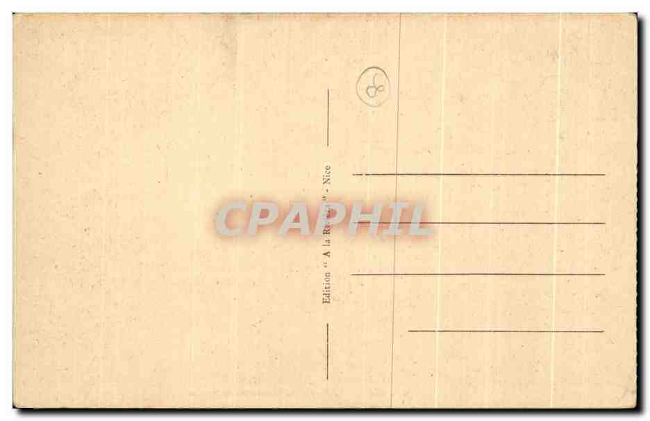 CPA Nice Le Jardin du Monastere de Cimiez — Verso