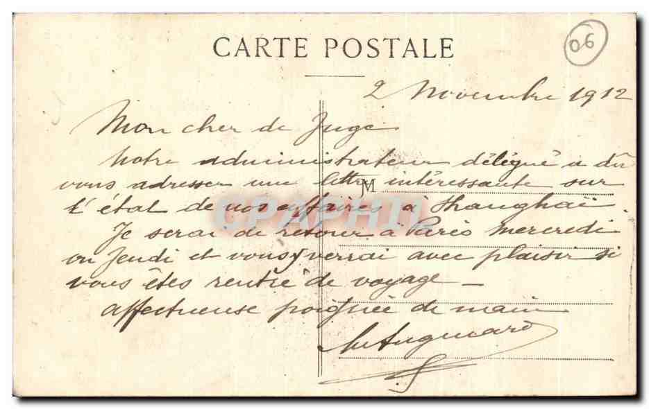 CPA Villa saint Ange Nice Cimiez — Rückseite