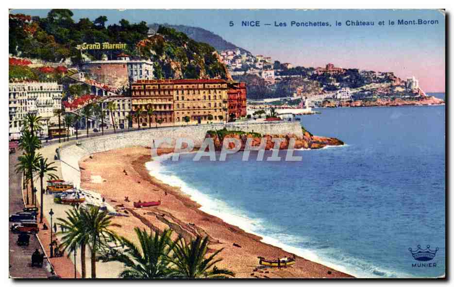 CPA Nice Les Ponchettes le Chatreau et le Mont Boron