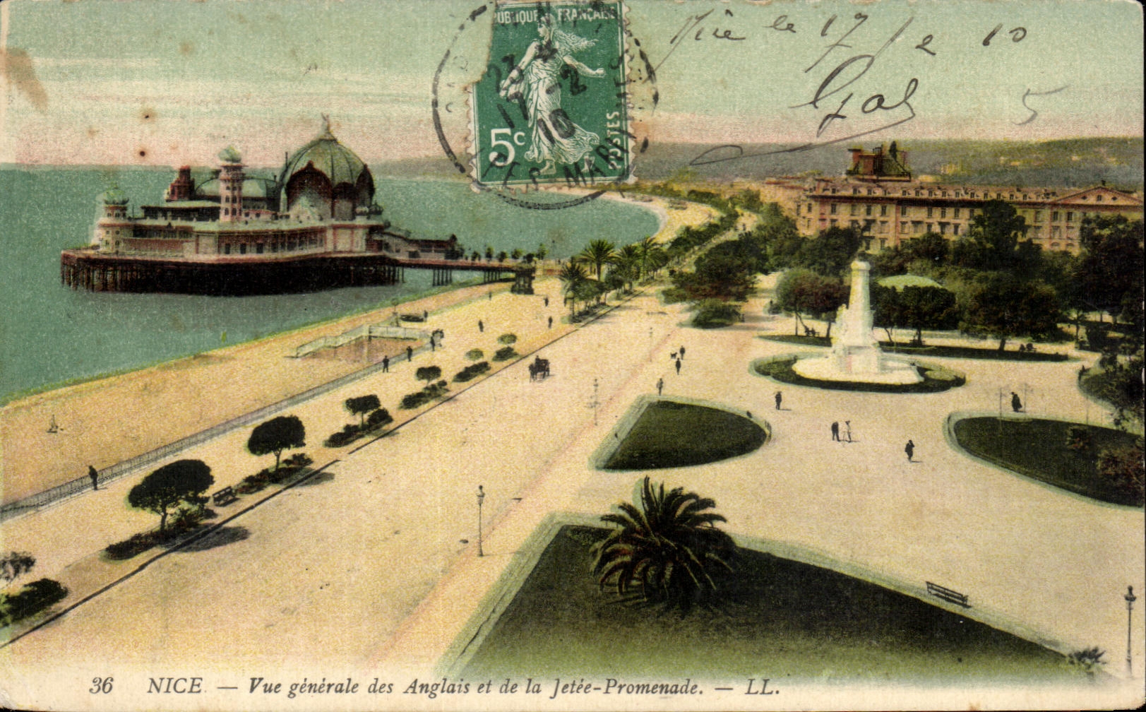CPA Nice Vue Generale des Anglais et de la Jetee Promenade