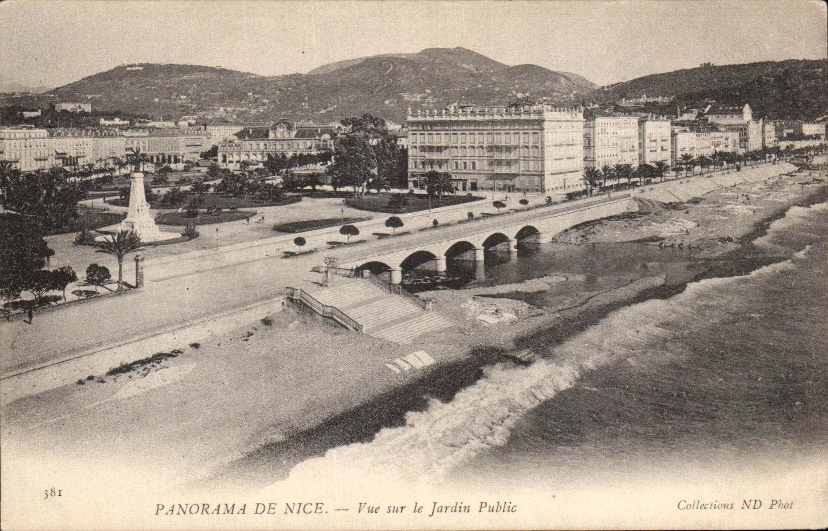CPA Panorama De Nice Vue sur le Jardin Public