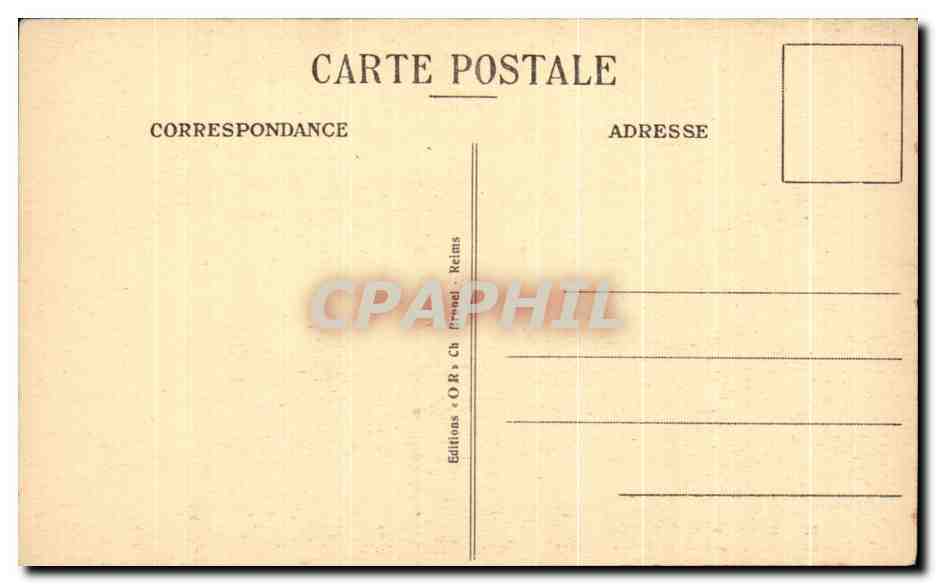 Reims — La Cathédrale. Le Couronnement de la Vierge — Reverso