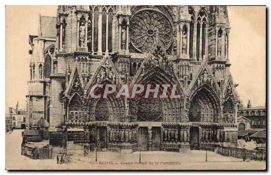 Reims — Grand Portail de la Cathédrale — Éditeur non identifié, n° de série non visible