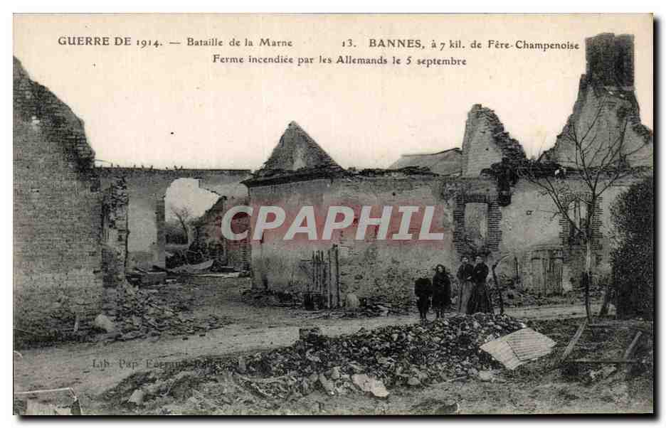 Bannes — Ferme incendiée par les Allemands — Édition Lab. Pap. Eternité
