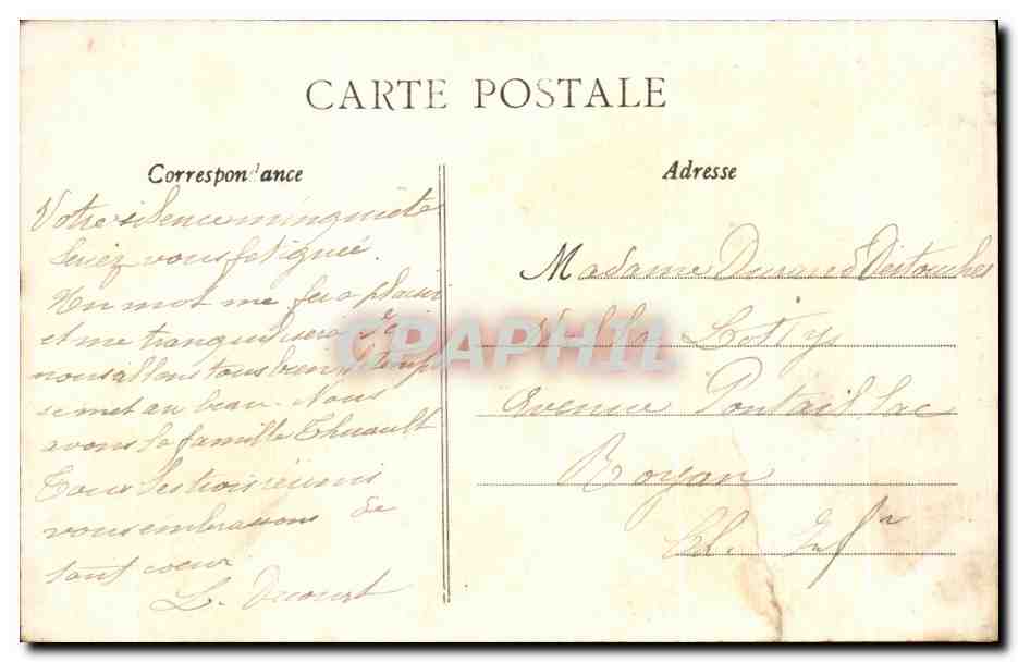 CPA En mer La Digue un jour de Tempete — Rückseite