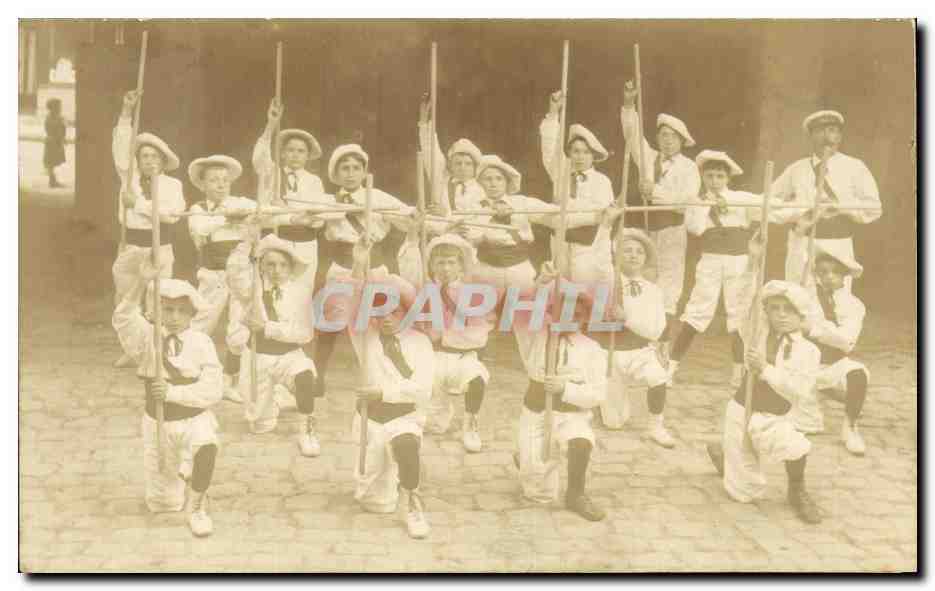 CARTE PHOTO Troupe d enfants Gymnastes