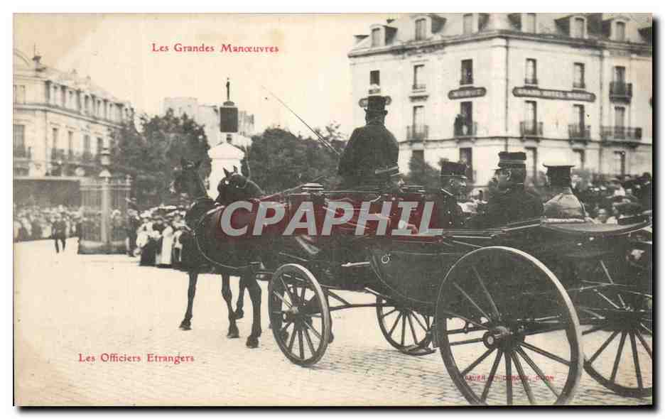 Les Grandes Manœuvres — Les Officiers Étrangers — Éditeur : Maurice Pichon, Lyon