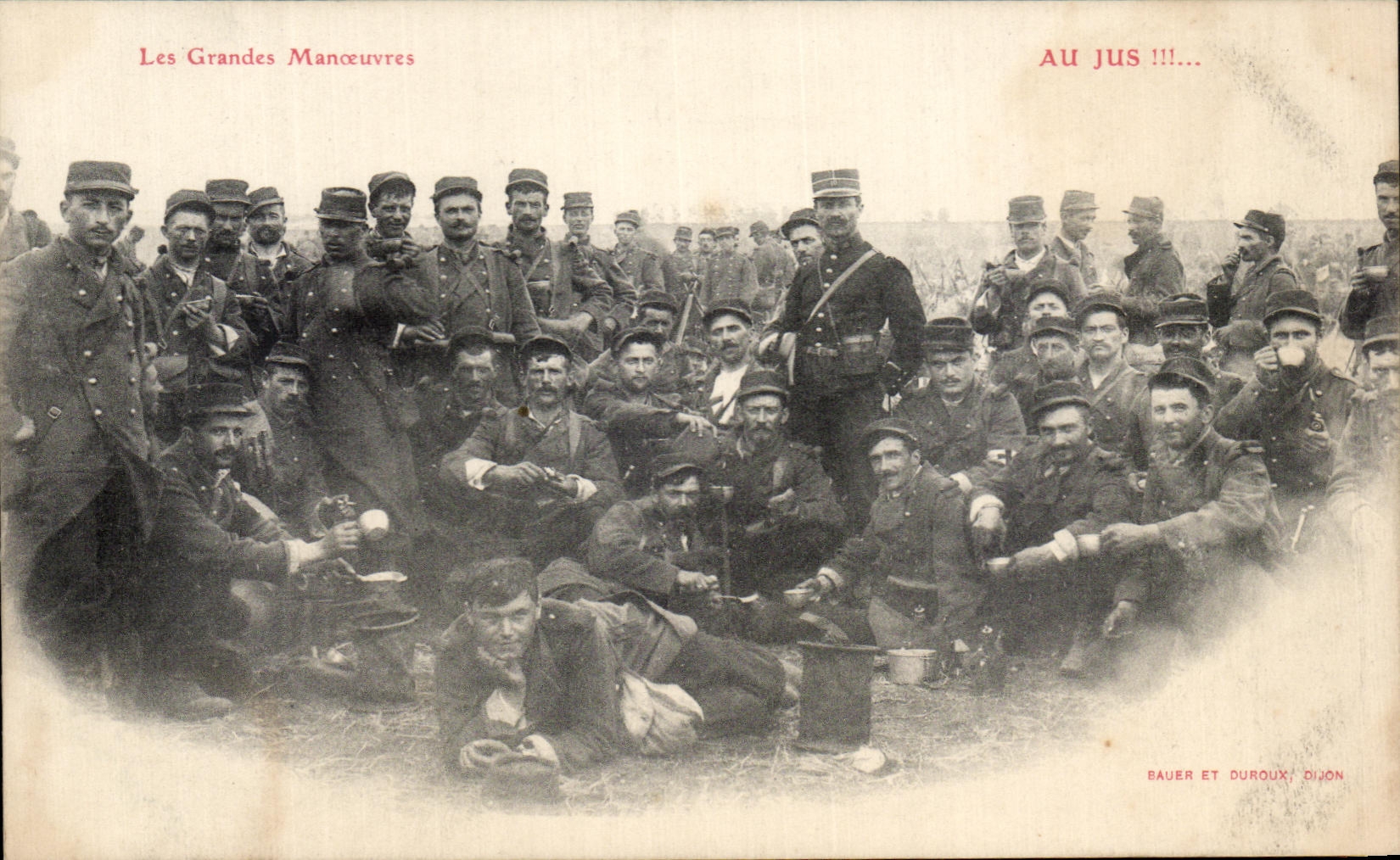 CPA Les Grandes Manoeuvres Au Jus militaria 