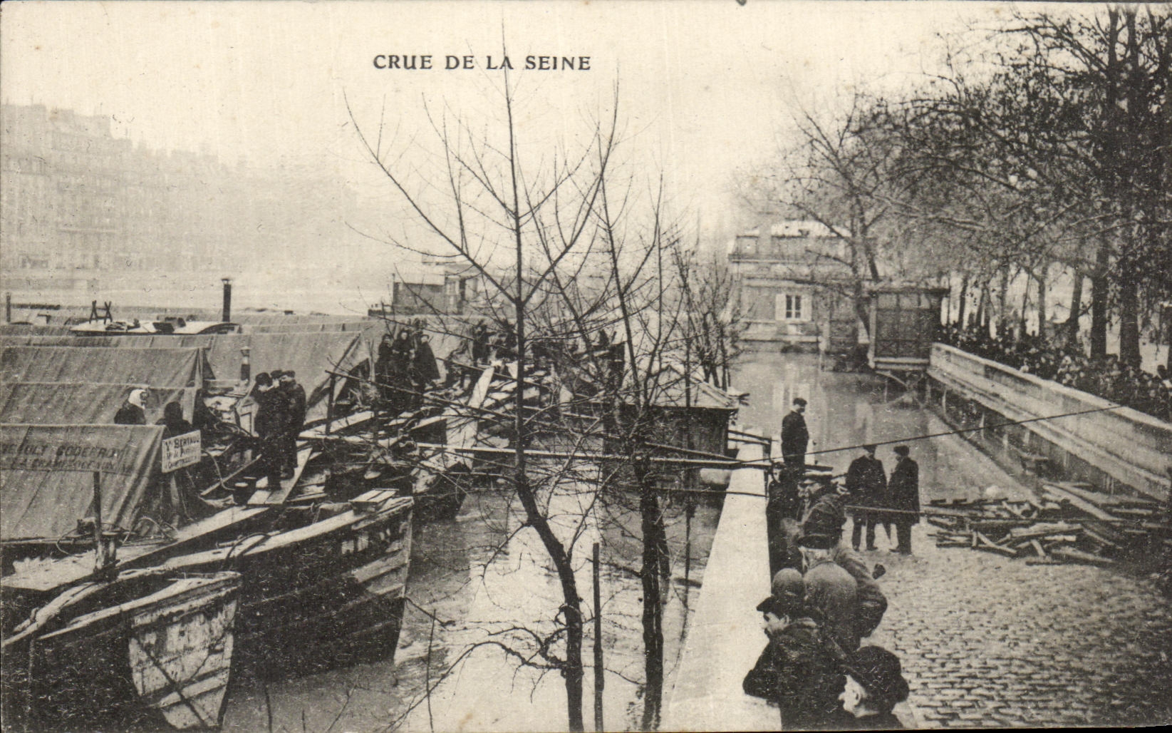 CPA Crue De La Seine Paris Inondations 1910