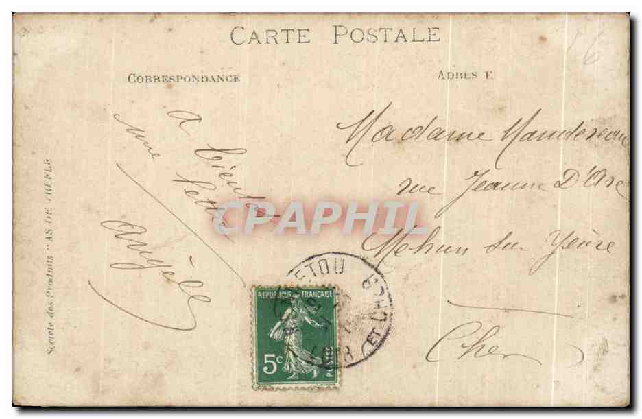 CARTE PHOTO Mennetou Attelage de chevaux — Back