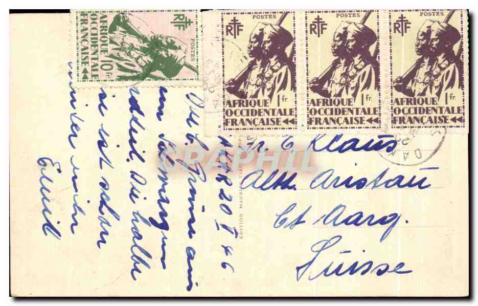 CPA Afrique Occidentale Francaise — Rückseite