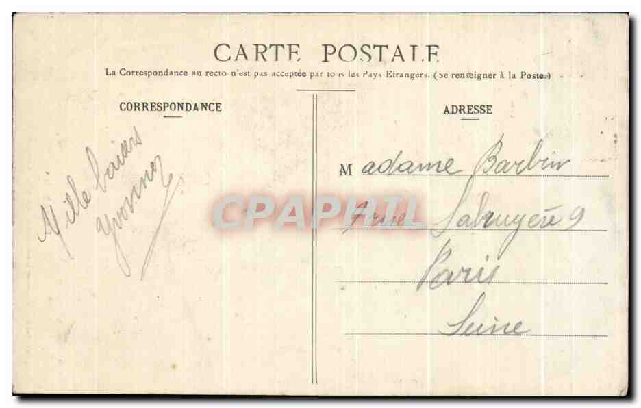 CPA Enfants Sablais Folklore Costume — Verso