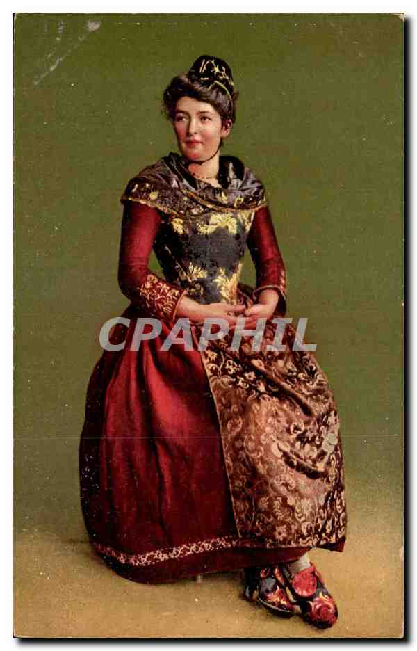 Engadinerin — Sujet féminin en costume traditionnel — Wehrli A.-G., Kiichberg-Zürich, n° 93